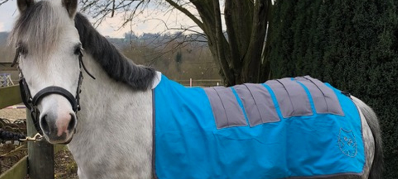 Image de l'article Un couvre-reins Chouettibou naturel pour soulager le dos du cheval